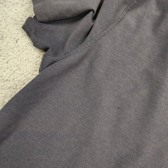 Vuori Short Sleeve Ace Button Down Charcoal Men Size Large Small Holes See Photo - Picture 12 of 12